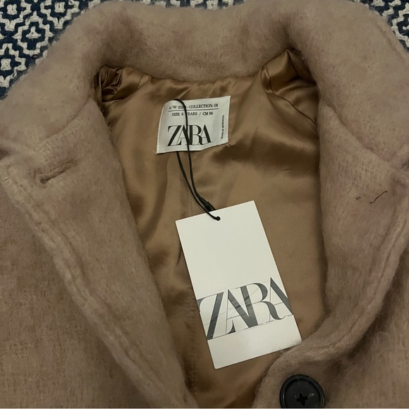 SOLD NWT Zara Camel Mohair Toddler Girls Coat - Picture 2 of 2